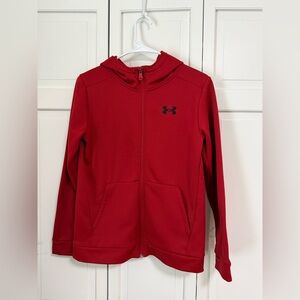 Under Armour Kids Full-Zip Red Hoodie Size YLG New condition never worn